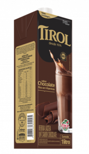 Imagem de BEBIDA LACTEA UHT CHOCOLATE TIROL 1L C/ TAMPA