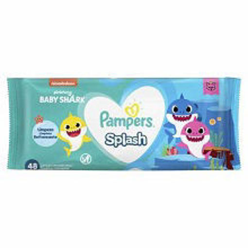 Imagem de TOALHINHAS PAMPERS SPLASH BABY SHARK C48UN