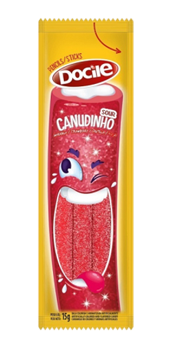 Imagem de BALA CANUDINHO MORANGO CITRICO 15G