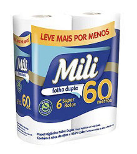 Imagem de PAPEL HIG 60M MILI DUAL F DUPLA 9X6 ROLOS